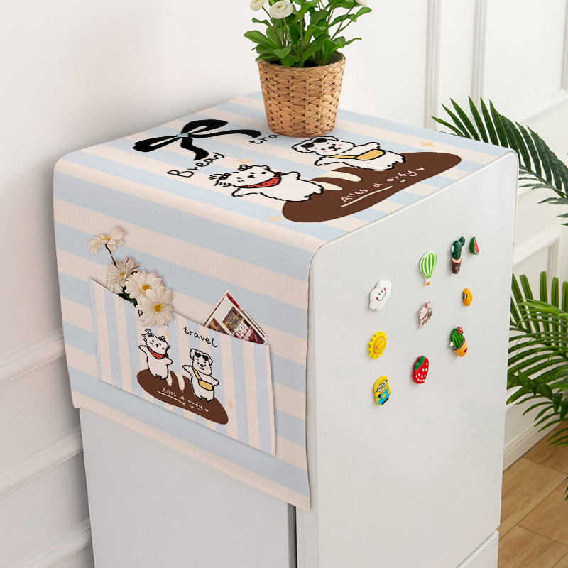 Kitchen Appliances Oven - Linen Cotton Cartoon Appliance Dust Cover