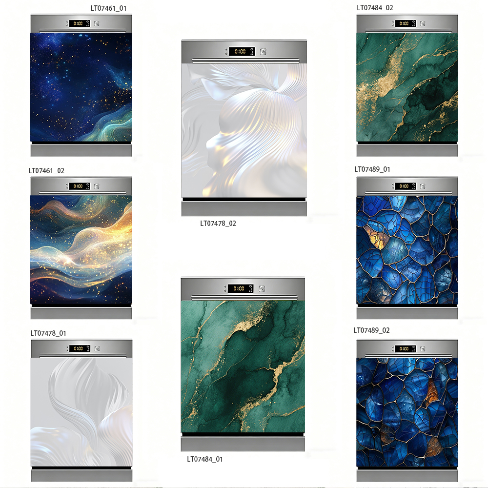 Kitchen Appliances Luxury - Luxury Marble & Silk Dishwasher Decal,