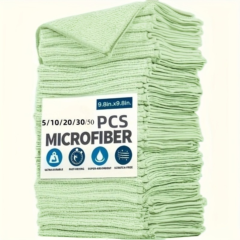Kitchen Appliances Home - 1-50Pcs Light Green Microfiber Kitchen Towels,
