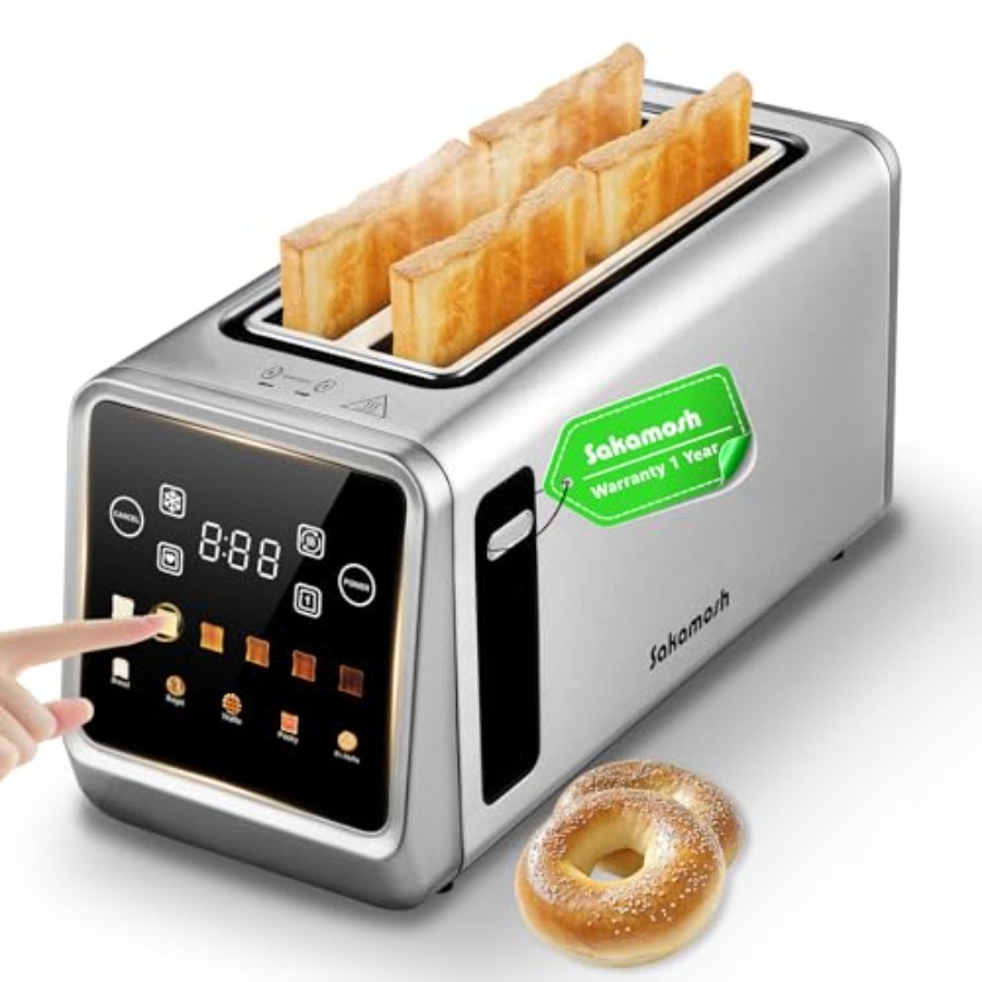 Toaster 4 Slice - 4-Slice Touch Screen Smart Toaster with