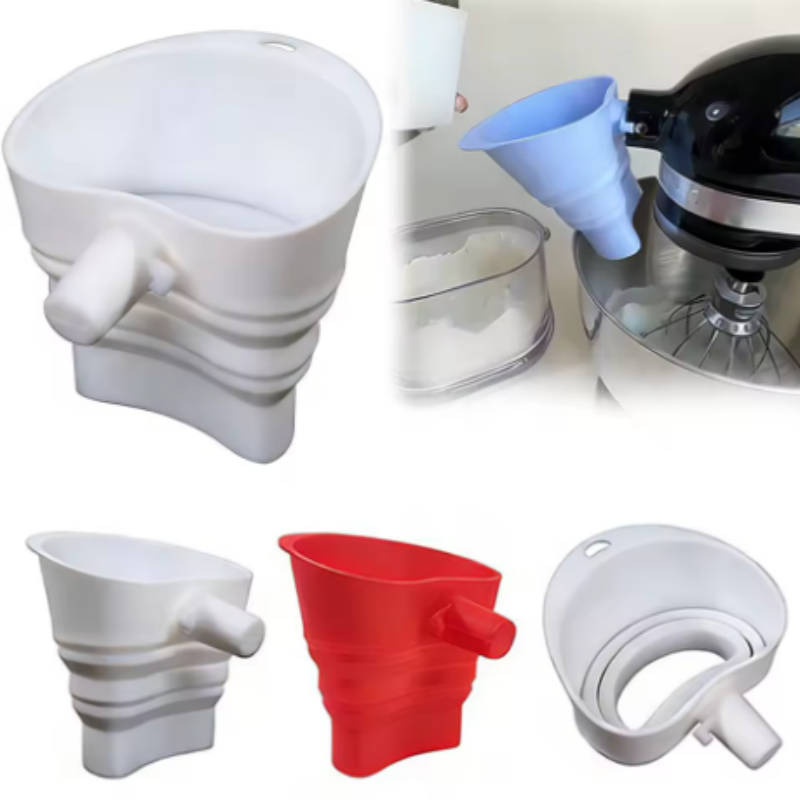 Kitchen Appliances Home - 1/3pcs mix Silicone Flour Funnel for