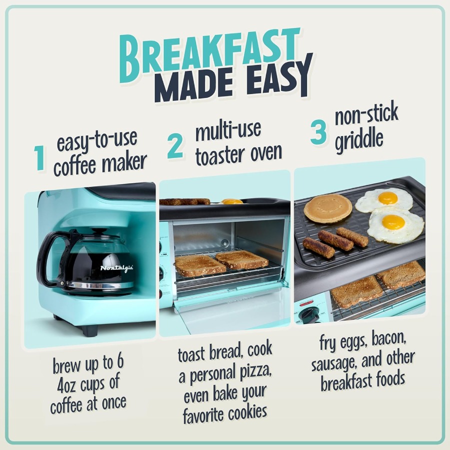 3-in-1 Breakfast Station with  – Toaster 4 Slice recenzja i cena