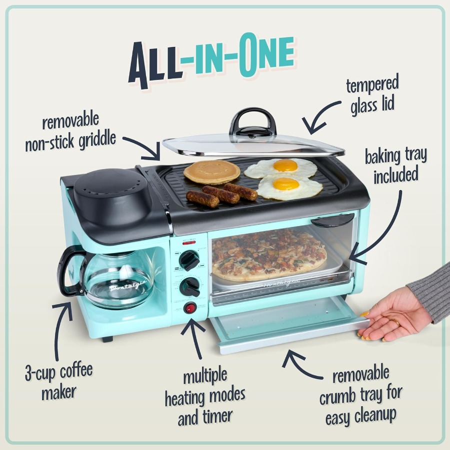 3-in-1 Breakfast Station with  – Toaster 4 Slice recenzja i cena