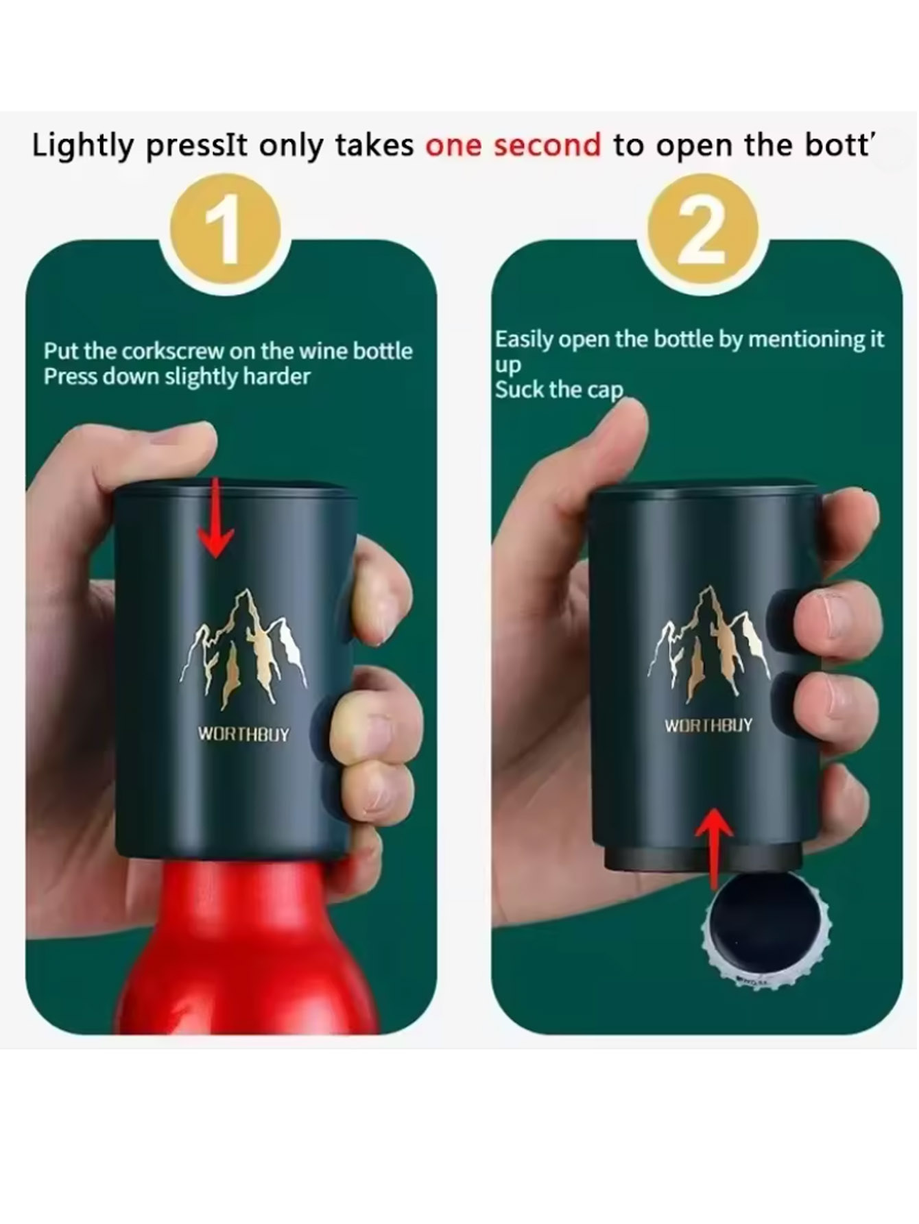1Pcs Automatic Beer Bottle Ope – Wine Opener Electric recenzja i cena
