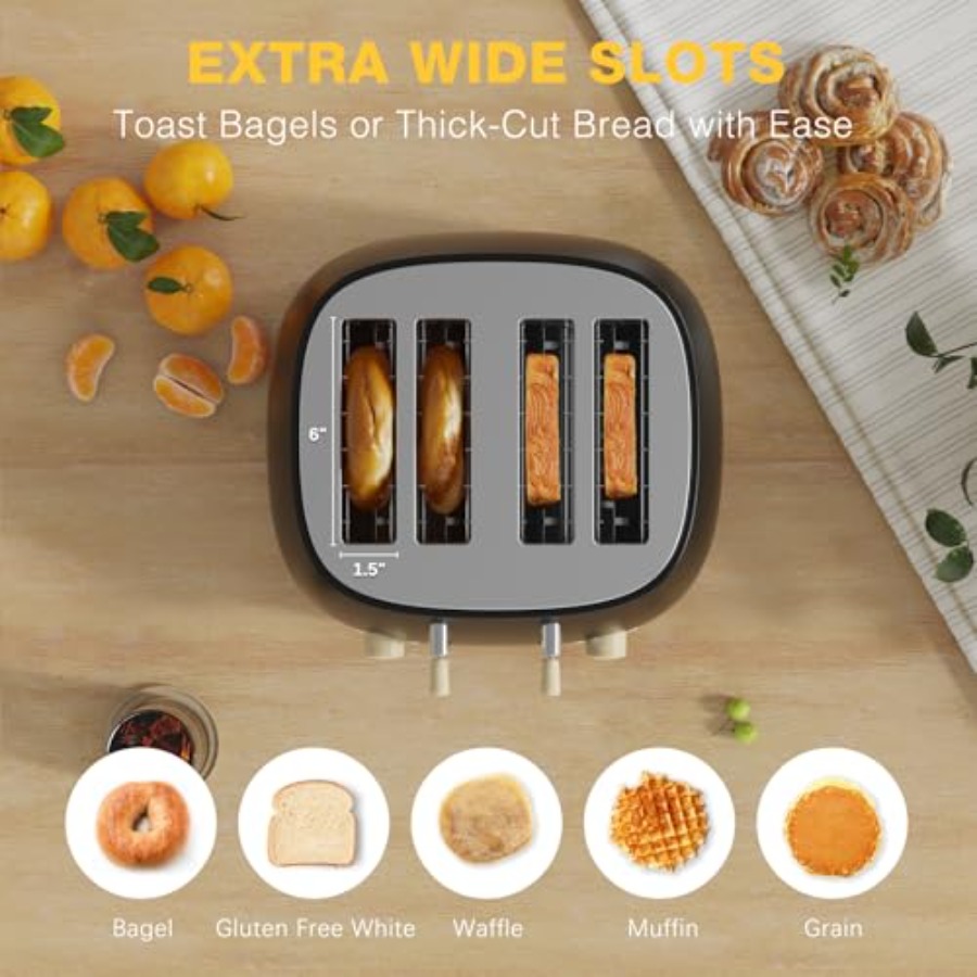 4-Slice Retro Stainless Steel  – Toaster 4 Slice recenzja i cena