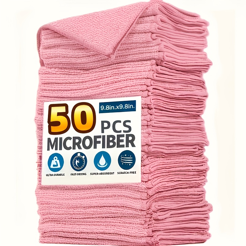 1-50Pcs Light Pink Microfiber  – Kitchen Appliances Home recenzja i cena