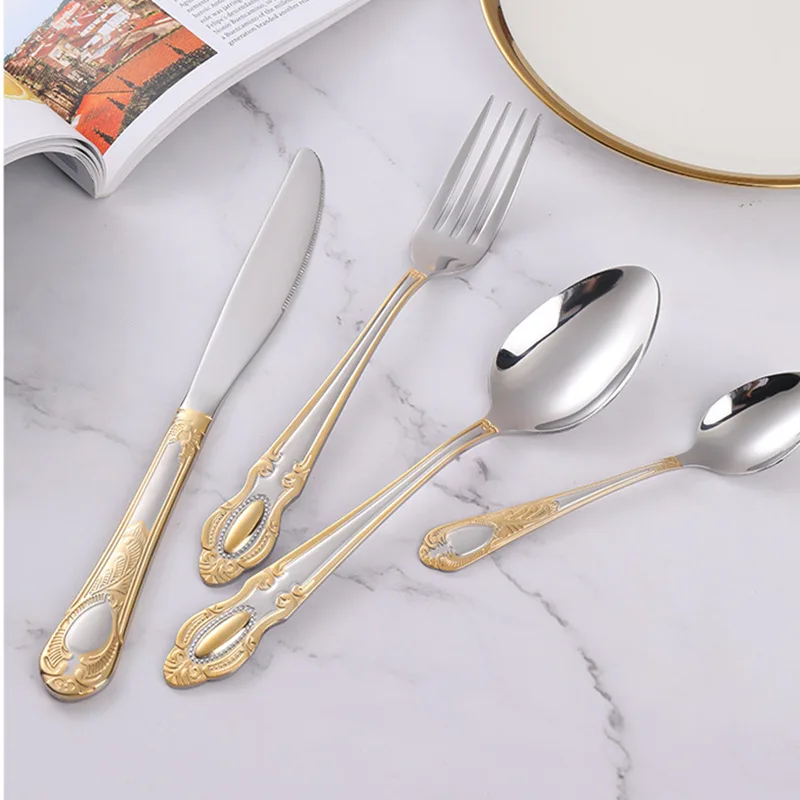 Golden Cutlery Set,Luxury Retr – Kitchen Appliances Luxury recenzja i cena