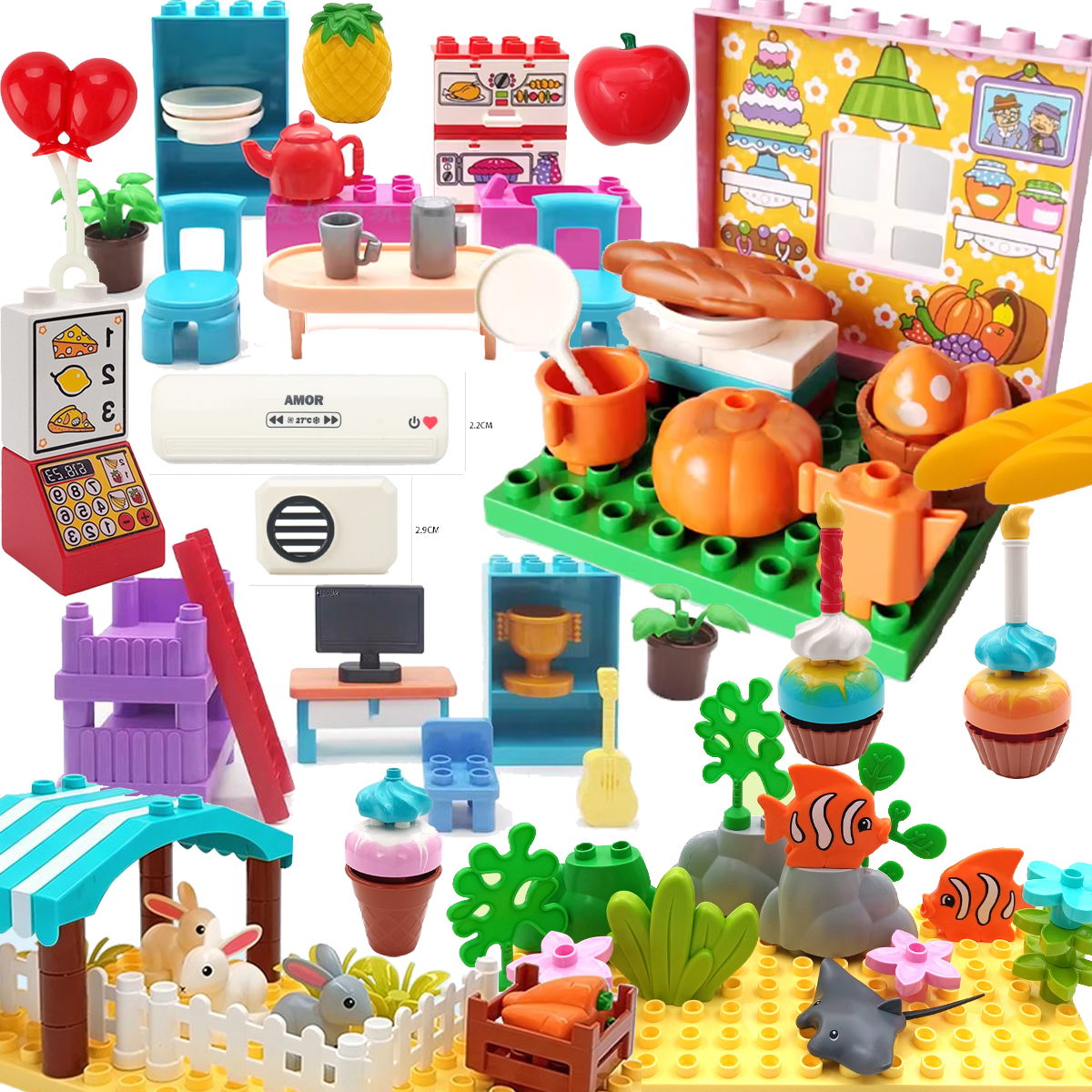 Large Building Blocks Scene Ac – Kitchen Appliances For Gift recenzja i cena